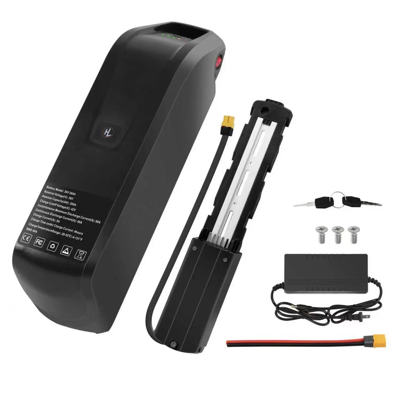 Generic 36V 20Ah Silverfish + fast charger + safety lock