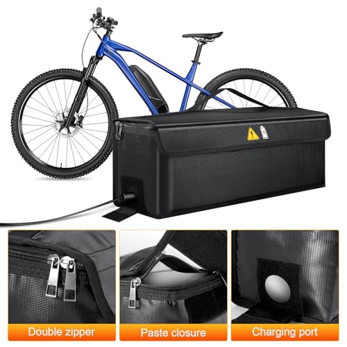 Adiwo E-bike fireproof battery bag 49×15×15cm + charging port - Image 2
