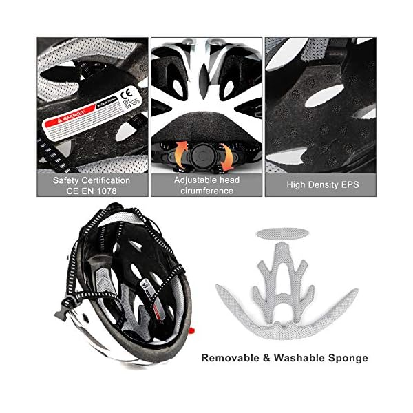 RaMokey Adult MTB/road helmet 18 vents 58–62cm - Image 3