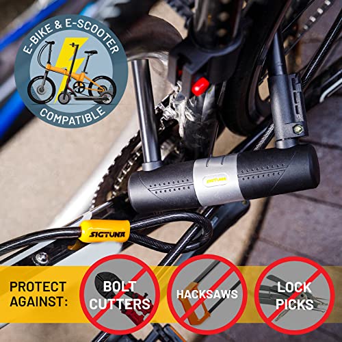 SIGTUNA 16mm U-lock + 1.2m cable (yellow)