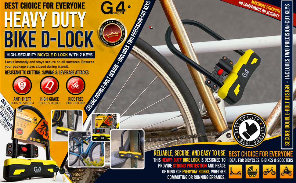 G4GADGET Heavy Duty D-lock + 2 keys - Image 4