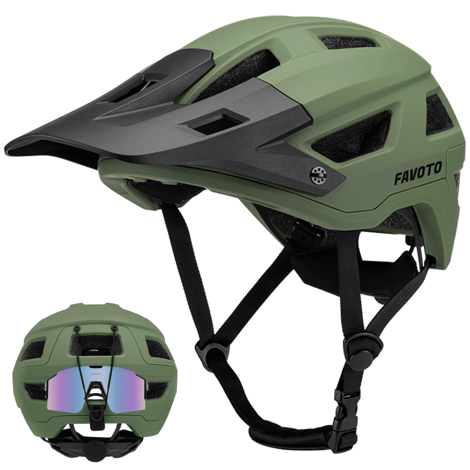 Favoto MTB helmet with visor CE & CPSC - Image 2