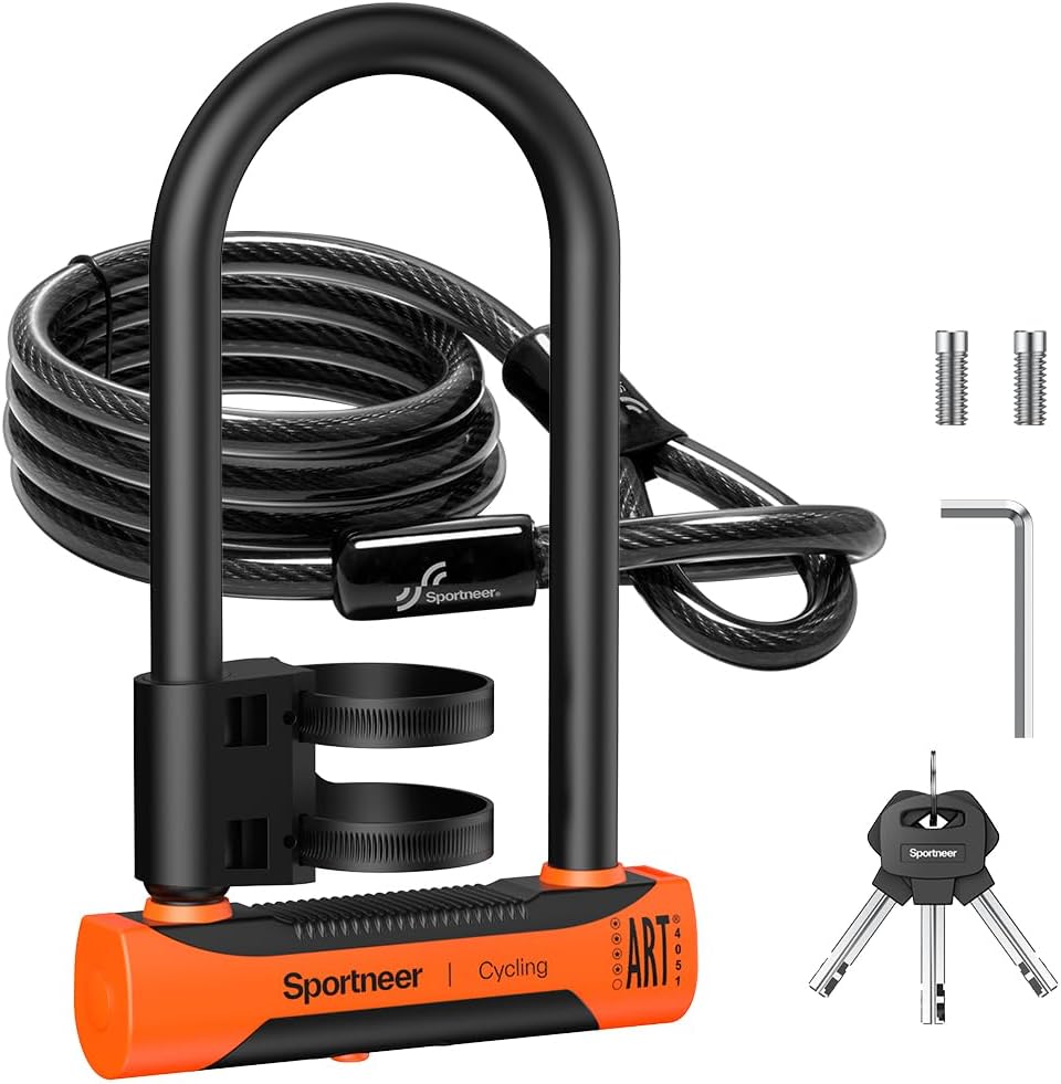 Sportneer 18mm keyless combo U-lock + 5ft cable - Image 4