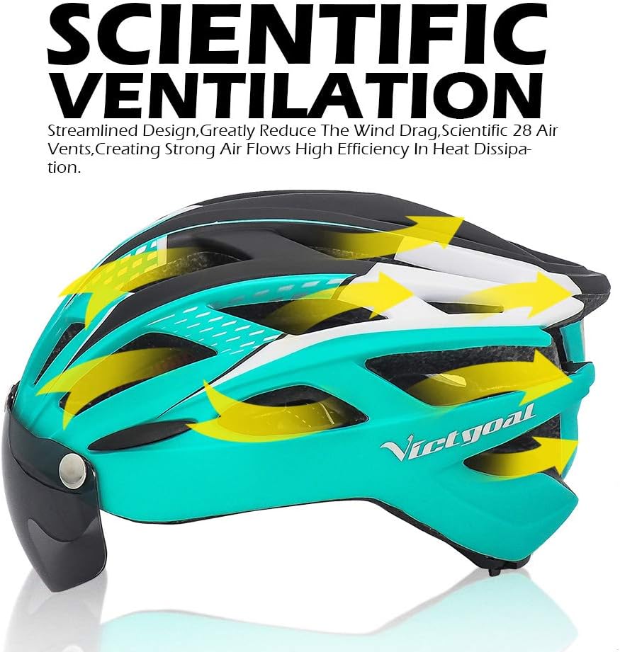 Victgoal Adult helmet + magnetic goggle + LED - Image 2