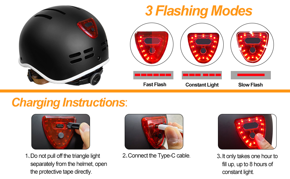 LEPESFON Adult commute helmet + light + visor 56–61cm - Image 4