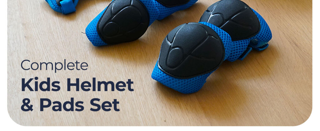 Niftii Kids helmet + pads set ages 3–15