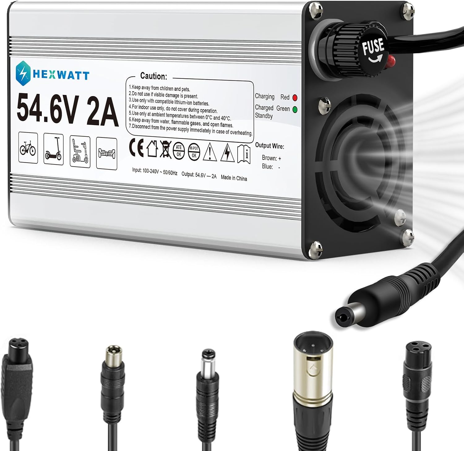 Generic 54.6V 2A/3A charger for 48V e-bike - Image 3
