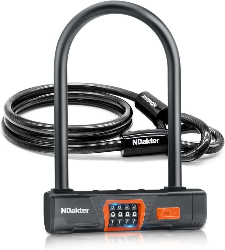 NDakter Keyless combo U-lock + 1.5m cable