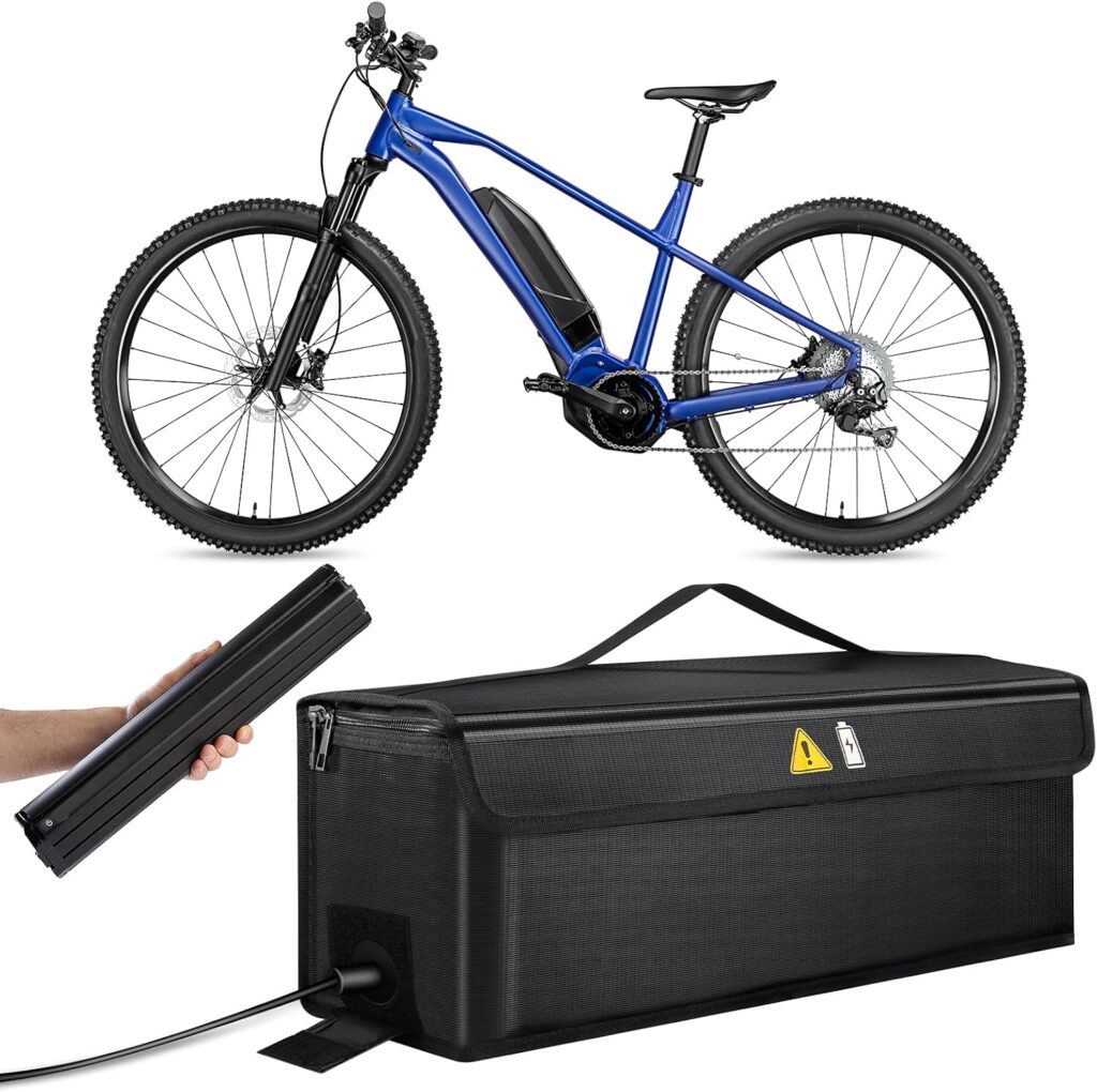 Adiwo E-bike fireproof battery bag 49×15×15cm + charging port