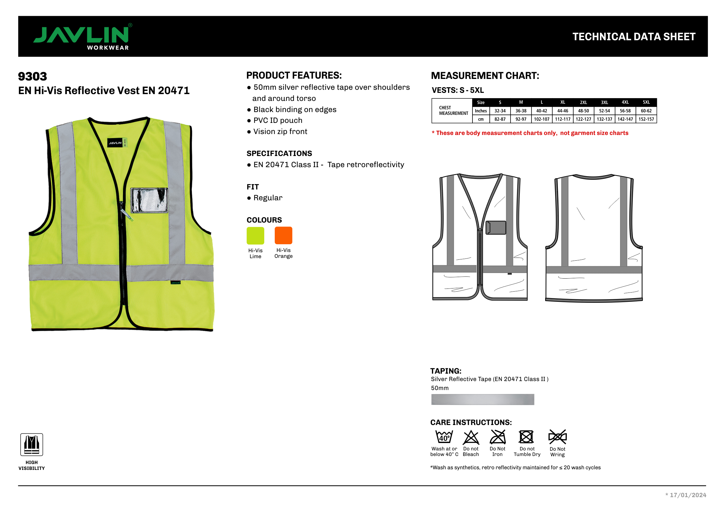 Generic E-bike high-vis jacket / vest EN ISO 20471 - Image 4