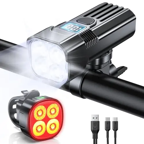 Mohard 2000LM front + rear rechargeable bike lights