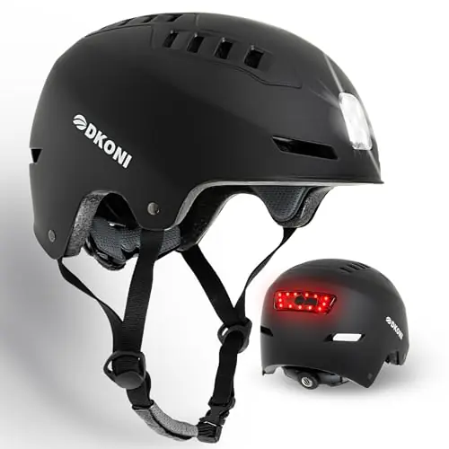 DKONI USB rechargeable front+rear LED helmet