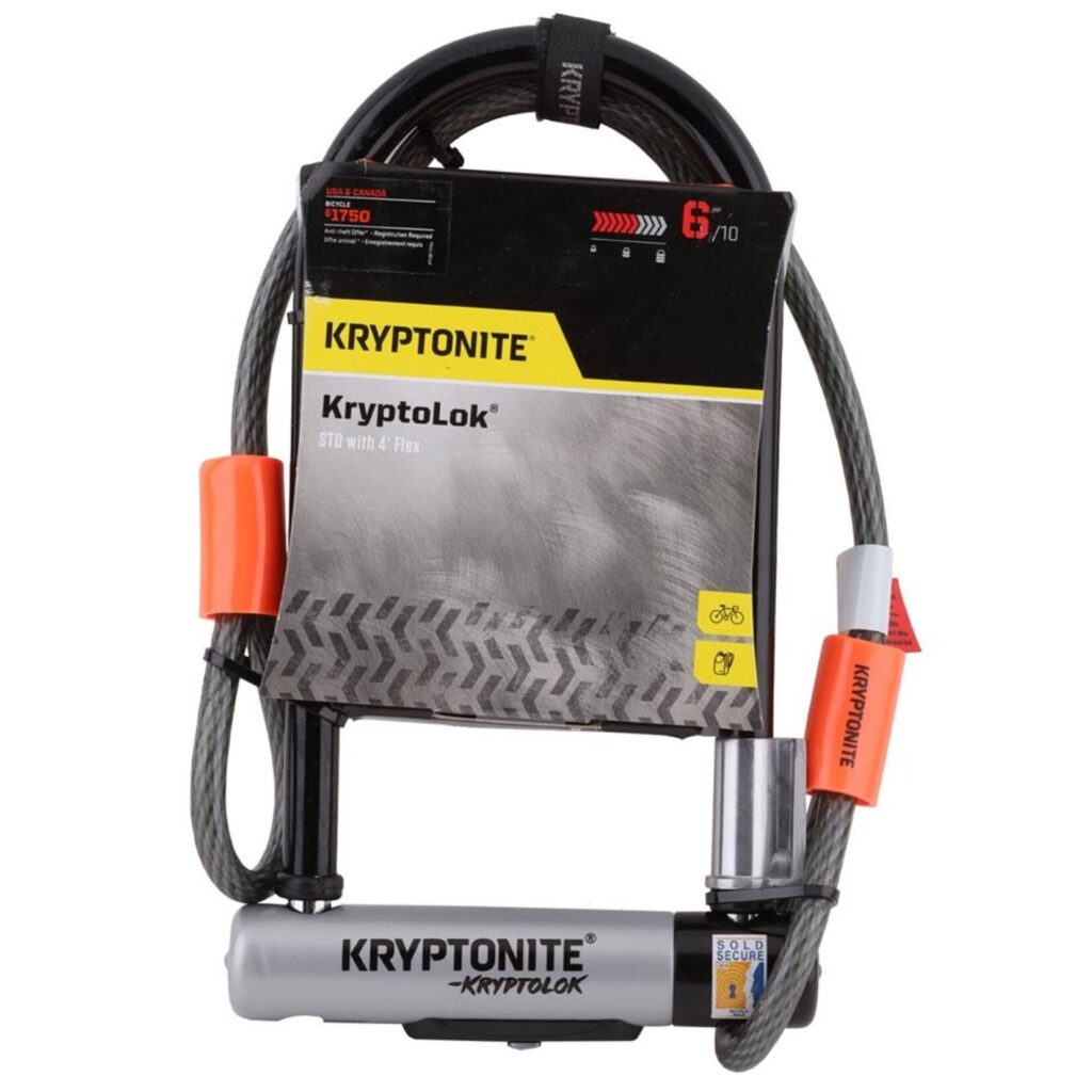 Kryptonite Kryptolok Standard + 4ft flex cable
