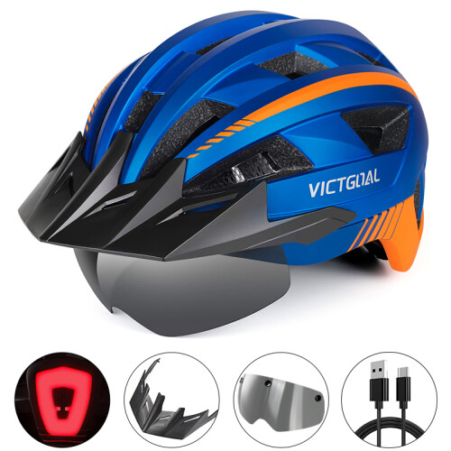 DmTown Adult helmet + LED 21 vents 57–61cm