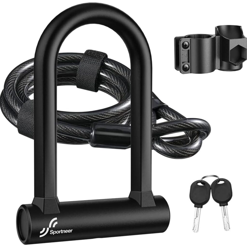 Sportneer 17mm D-lock + 1.2m cable + bracket