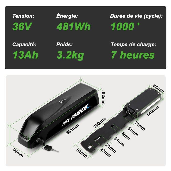 YOSE POWER 36V 13/18Ah Hailong for Prophete / MiFa / VAUN - Image 4